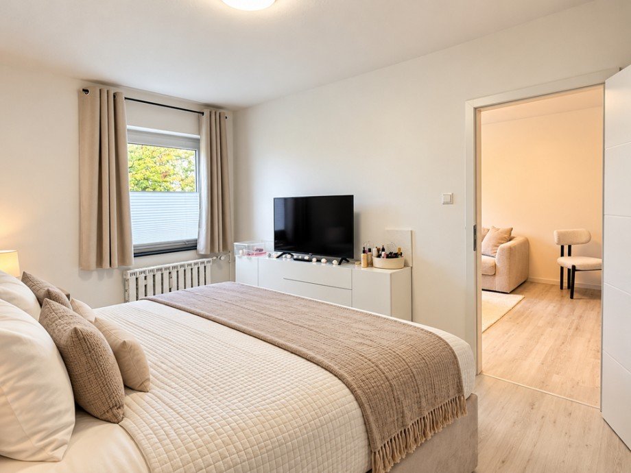 Schlafzimmer Blick Wohnen Etagenwohnung Wolfsburg / Rabenberg
