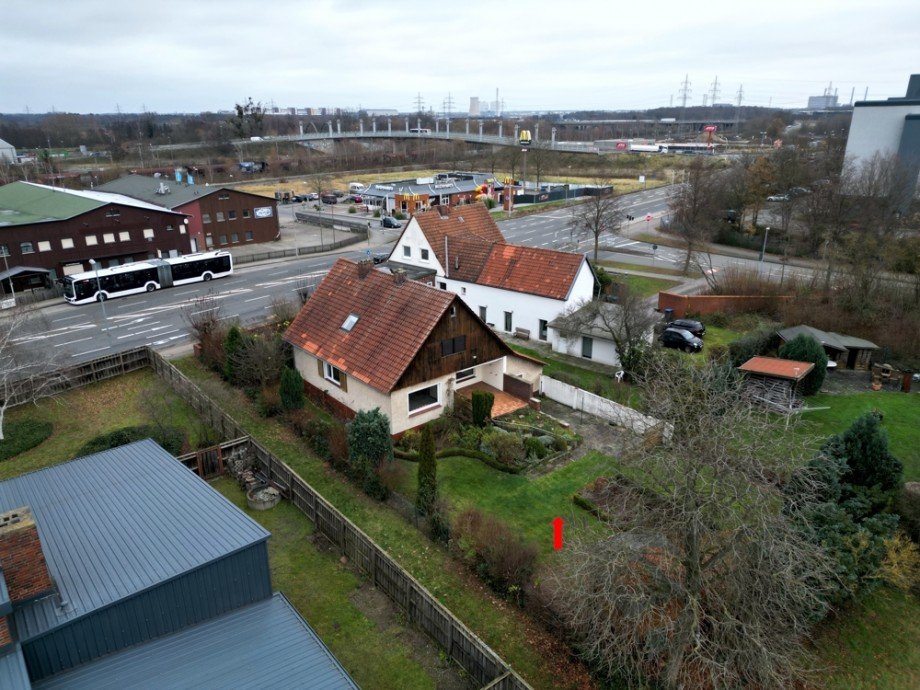 Luftbild S�d West Einfamilienhaus Wolfsburg / Fallersleben