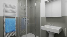 Duschbad Bsp. modernisiert **possiel makes it possible** Schillerteichcenter 3 ZI WHG Toller Ausblick 13.OG