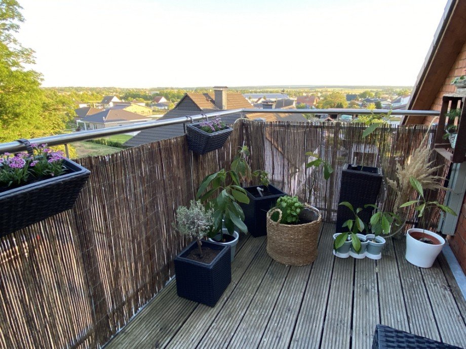 Balkon mit Kr�utergarten Dachgeschosswohnung Helmstedt