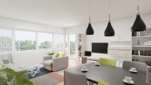 Wohnen1. Beispiel modernisiert **possiel makes it possible** Schillerteichcenter 3 ZI WHG Toller Ausblick 13.OG