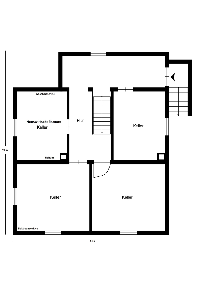 Kellergeschoss Einfamilienhaus Wolfsburg / Hellwinkel