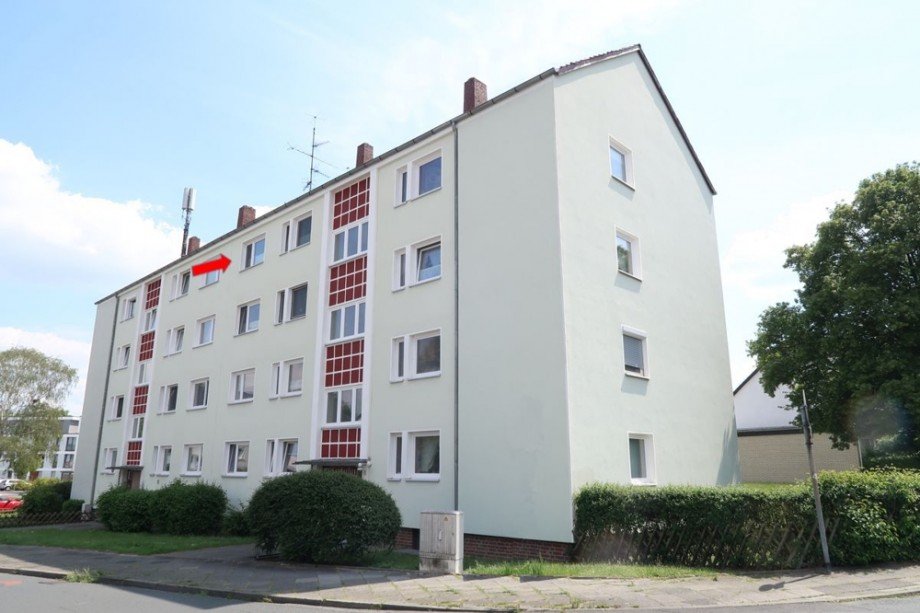Nordwest Ansicht Etagenwohnung Wolfsburg