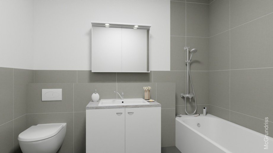 Wannenbad Bsp. modernisiert Etagenwohnung Wolfsburg