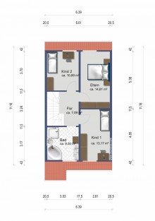 Grundriss Dachgeschoss **possiel makes it possible** Sofortbezug! Reihenmittelhaus in Parsau/ RENOVIERT!