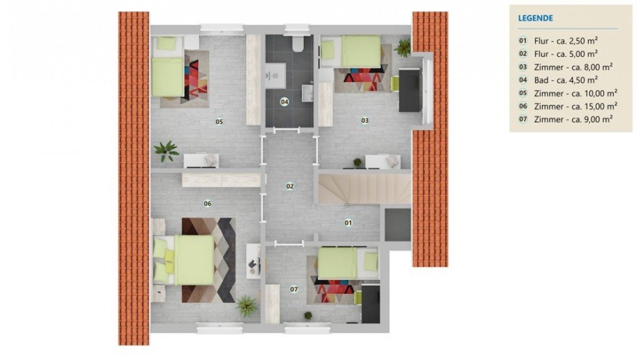Grundriss Dachgeschoss Einfamilienhaus Grafhorst