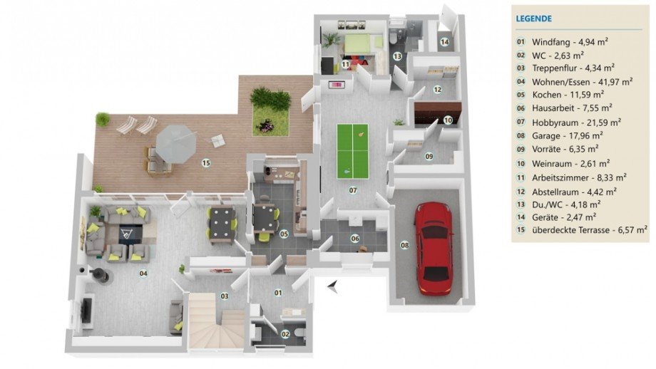 EG Grundriss Einfamilienhaus Wolfsburg / Vorsfelde