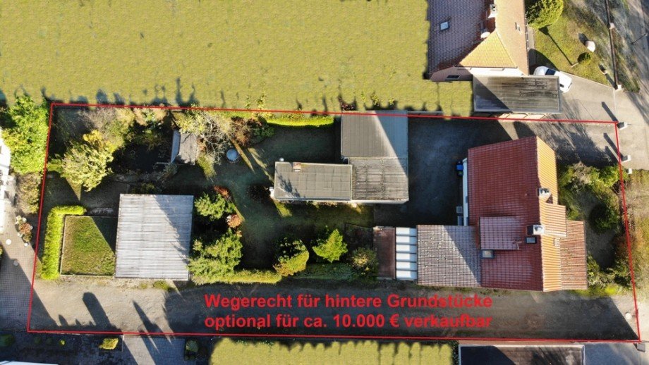 Wegerecht Grundst�ck von oben Einfamilienhaus Wolfsburg / Barnstorf