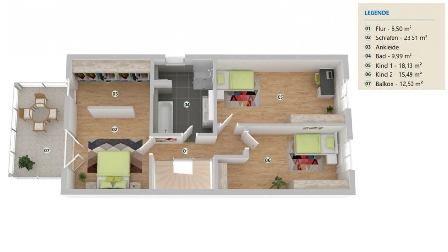 Obergeschoss Reihenendhaus Velpke