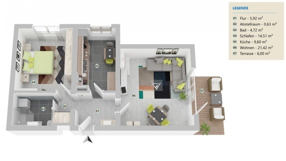 Grundriss Etagenwohnung Wolfsburg / Westhagen