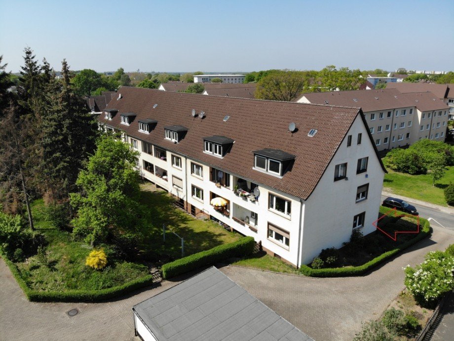 Luftaufnahme Erdgeschosswohnung Wolfsburg