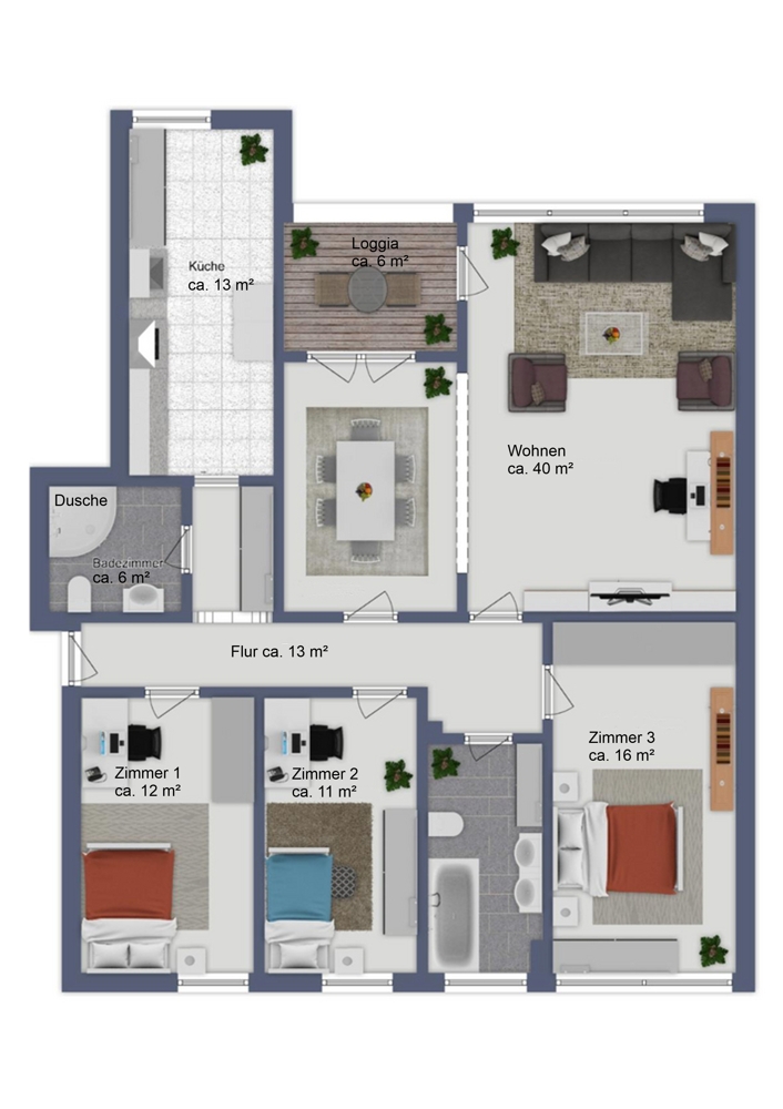 Grundriss Etagenwohnung Wolfsburg