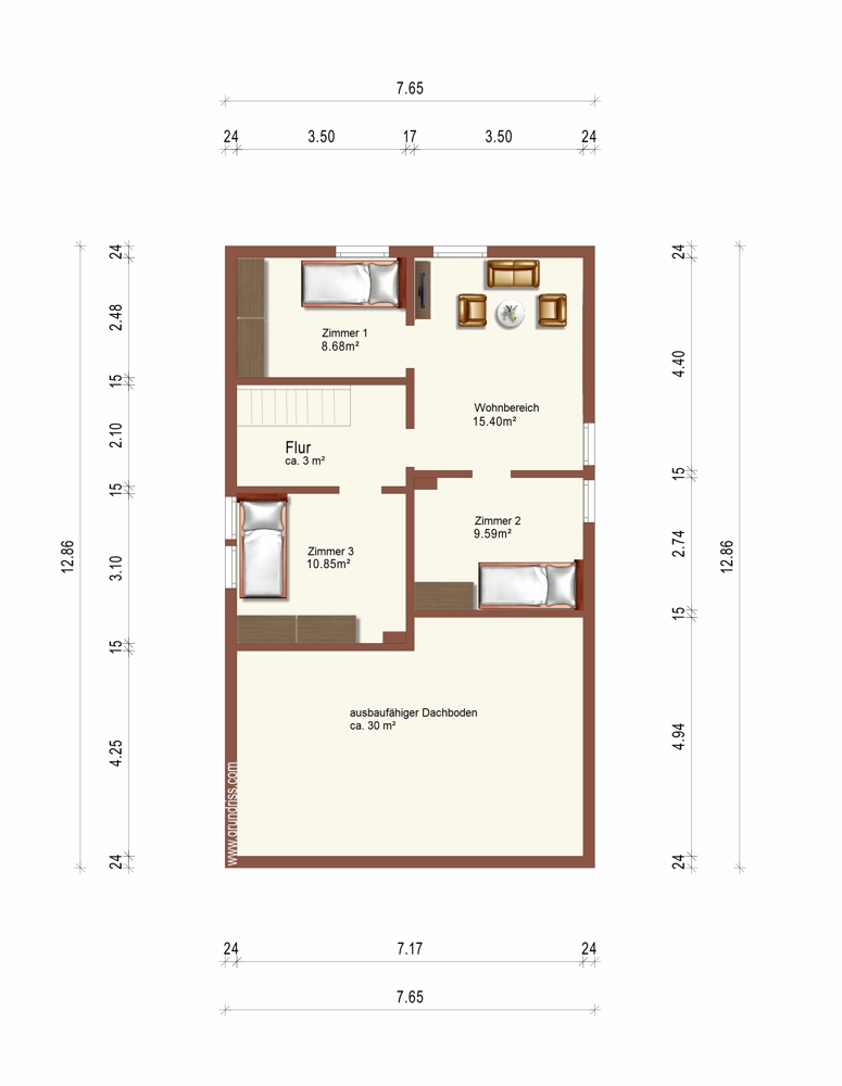 Obergeschoss Einfamilienhaus Wolfsburg / Barnstorf