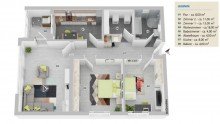 Wohnungsgrundriss **possiel makes it possible** Hoch in den L�ften! Barrierearme 3 Zimmer Wohnung sucht neue Bindung!