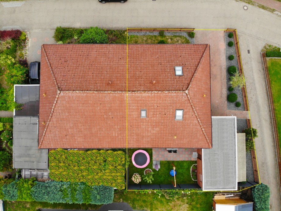 von Oben Doppelhaush�lfte Gro� Oesingen