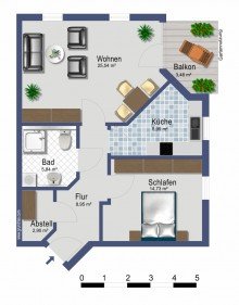 Grundriss **possiel makes it possible** Bruttorendite ca. 5% / Erdgeschoss / Barrierefrei / Terrasse mit Garten!