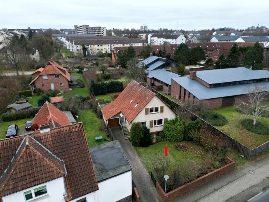 Luftbild Nord Ost Einfamilienhaus Wolfsburg / Fallersleben