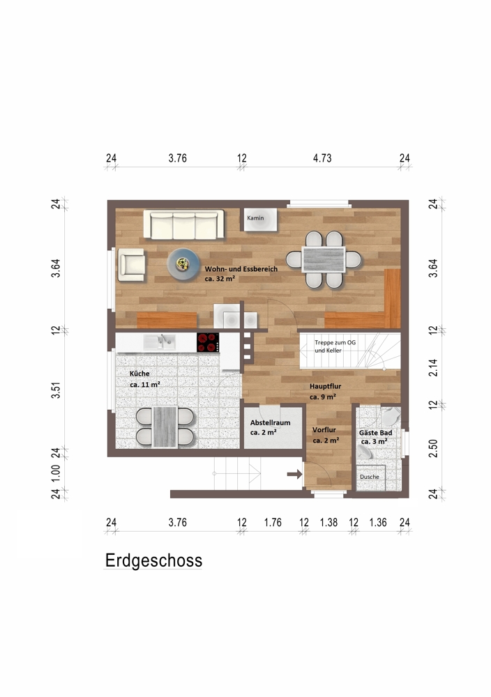 Erdgeschoss Einfamilienhaus Wagenhoff