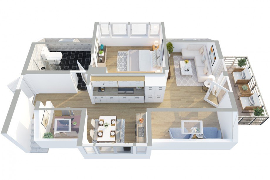 Grundriss Dachgeschosswohnung Helmstedt