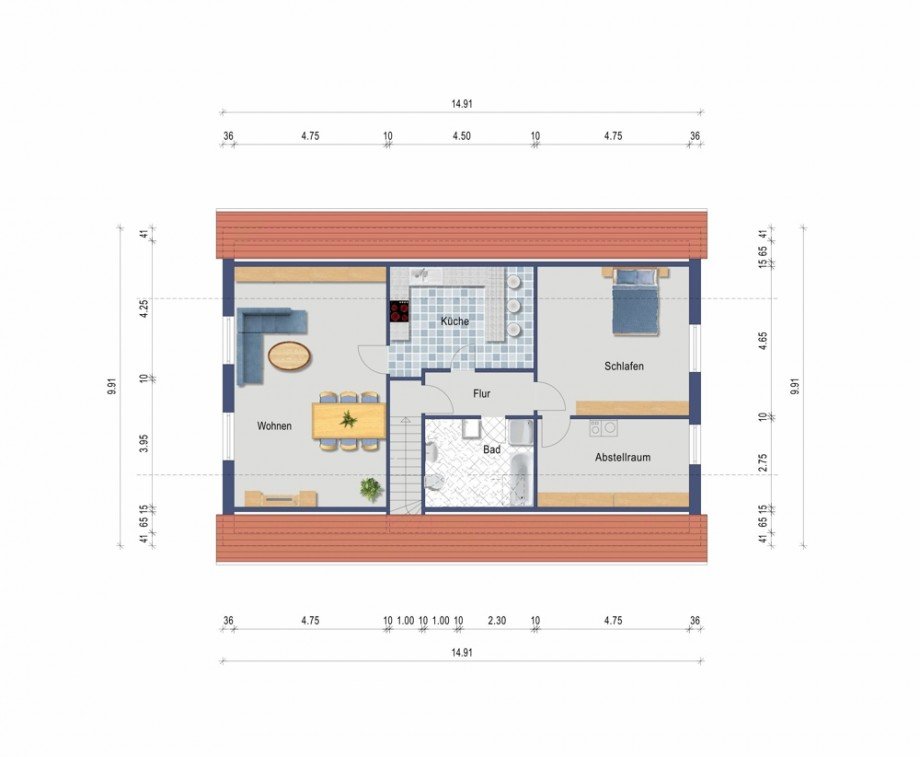 3. Dachgeschoss Zweifamilienhaus Lehre