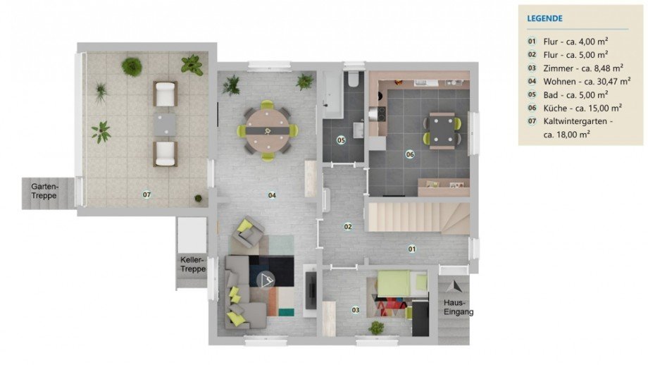 Grundriss Erdgeschoss Einfamilienhaus Grafhorst