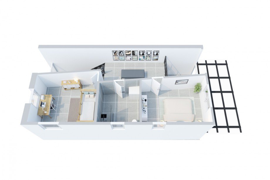 Grundriss Obergeschoss Maisonettewohnung Wolfsburg / Fallersleben