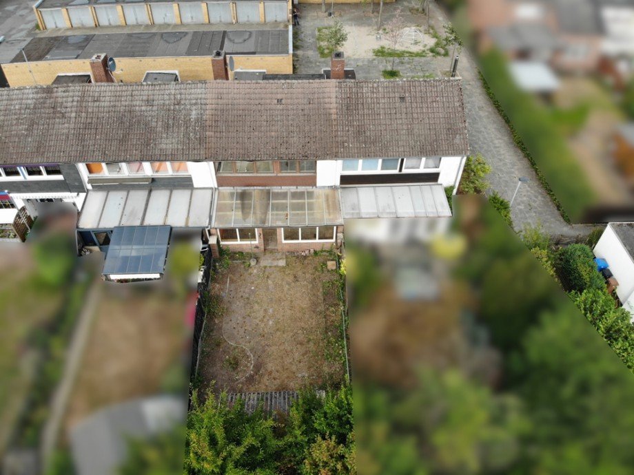 Luftbild Garten Reihenhaus Gifhorn