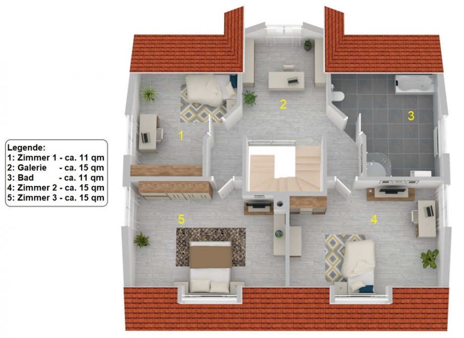 Obergeschoss Einfamilienhaus Hillerse