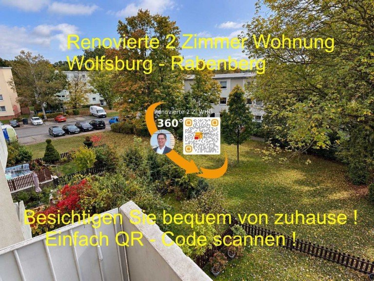 Herbstblick vom Balkon Wolfsburg / Rabenberg Etagenwohnung Renovierte 2- ZI WHG mit Loggia und Blick ins Gr�ne