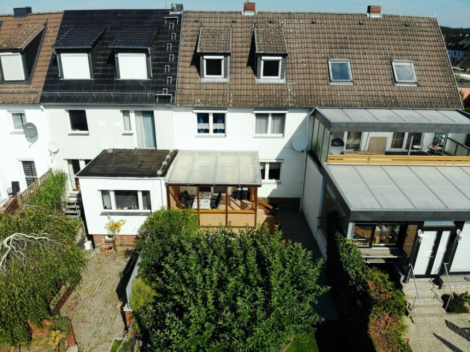 Ansicht S�dseite Reihenmittelhaus Wolfsburg / Hellwinkel