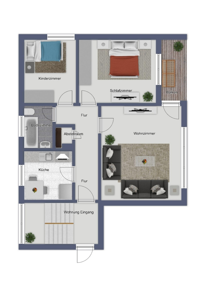 Grundriss OG Etagenwohnung Wolfsburg