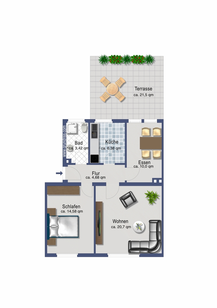 Grundriss Etagenwohnung Wolfsburg / Stadtmitte