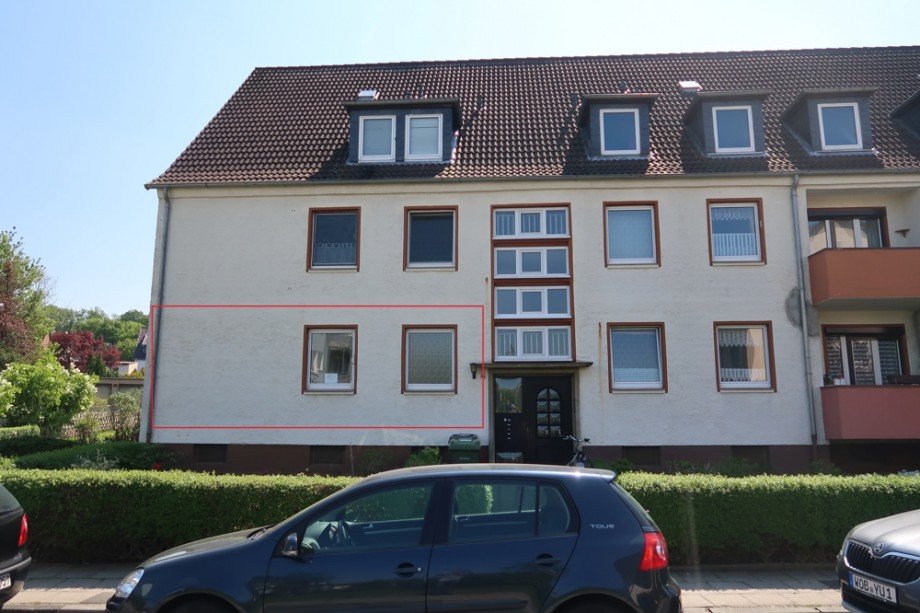 Aussen Strassenansicht Erdgeschosswohnung Wolfsburg