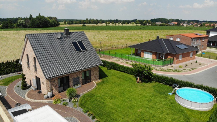 von Oben Einfamilienhaus Parsau