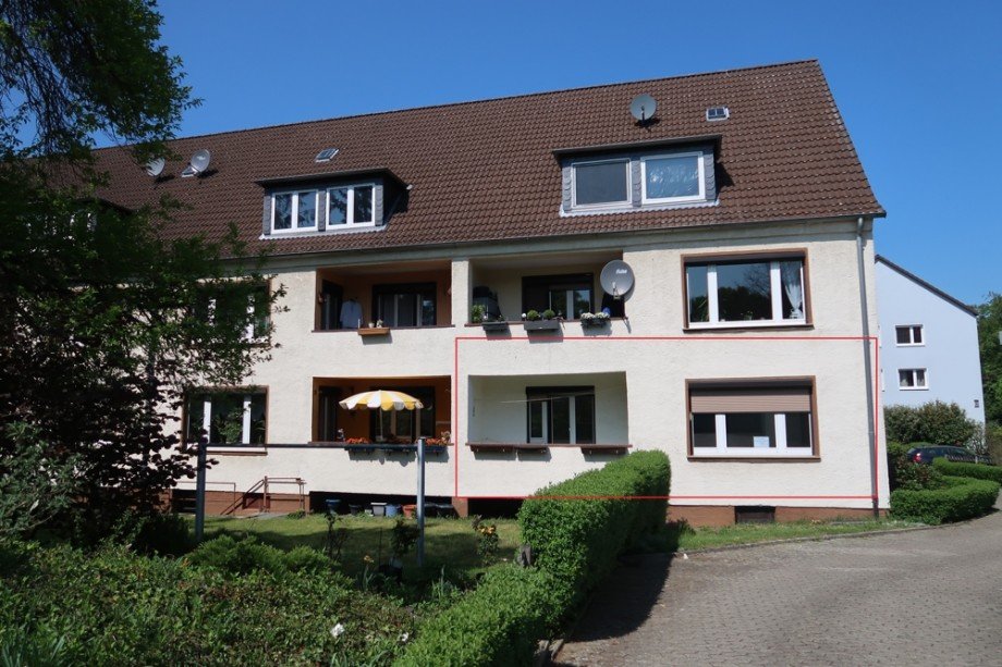 Aussen Balkonansicht Erdgeschosswohnung Wolfsburg