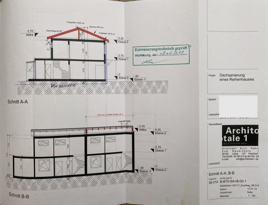 Dachsanierung 2013 Reihenmittelhaus Wolfsburg / Vorsfelde