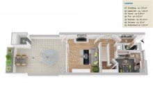 Maisonette Etage_unten **possiel makes it possible** Wohnen auf 2 Ebenen mit gro�z�giger S�d - Terrasse