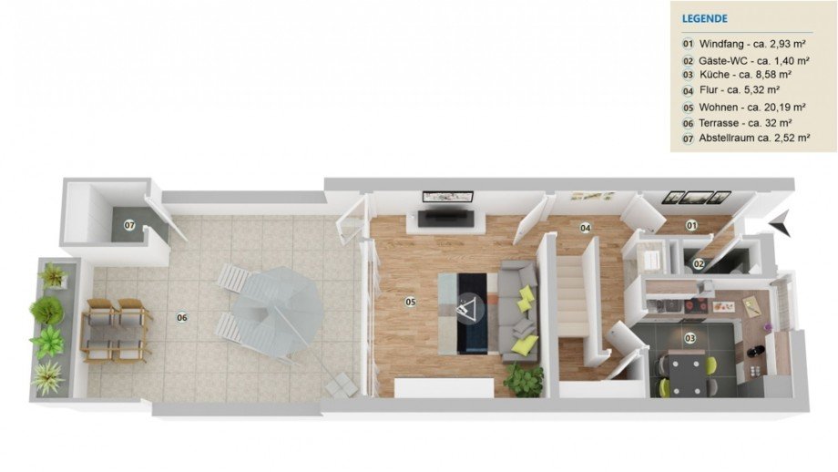 Maisonette Etage_unten Maisonettewohnung Wolfsburg