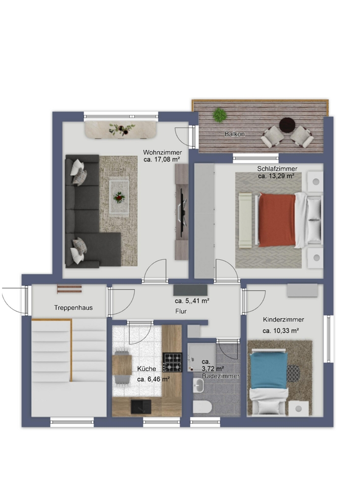 Grundriss Wohnung Etagenwohnung Wolfsburg