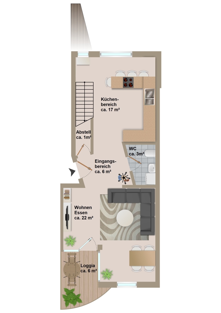Erdgeschoss Maisonettewohnung Wolfsburg