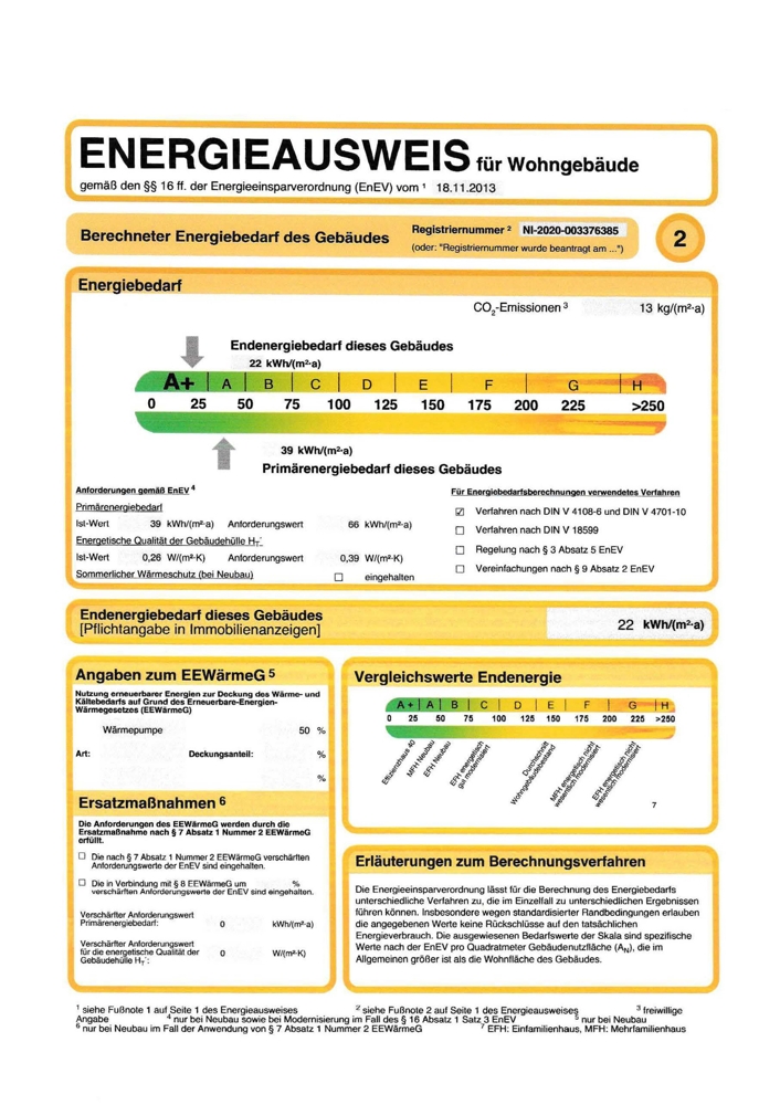 Energieausweis A+ Einfamilienhaus Gro� Tw�lpstedt