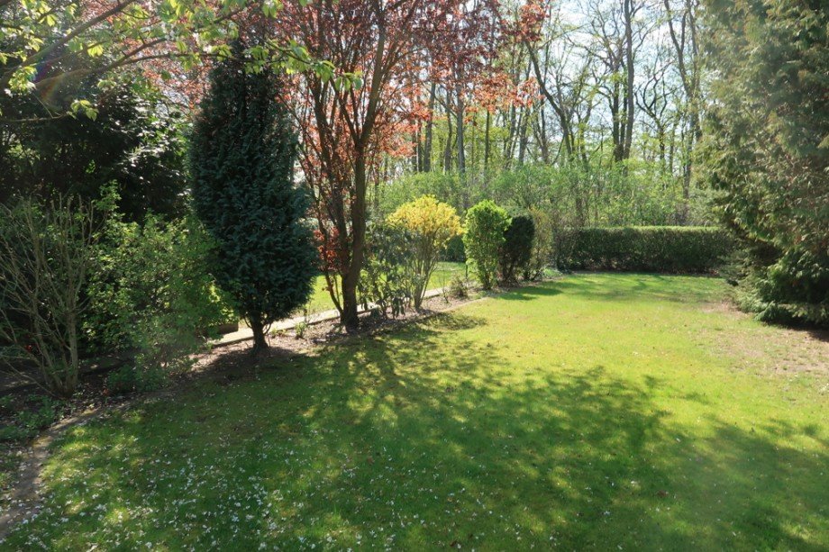 Gartenblick von Terrasse Doppelhaush�lfte Wolfsburg