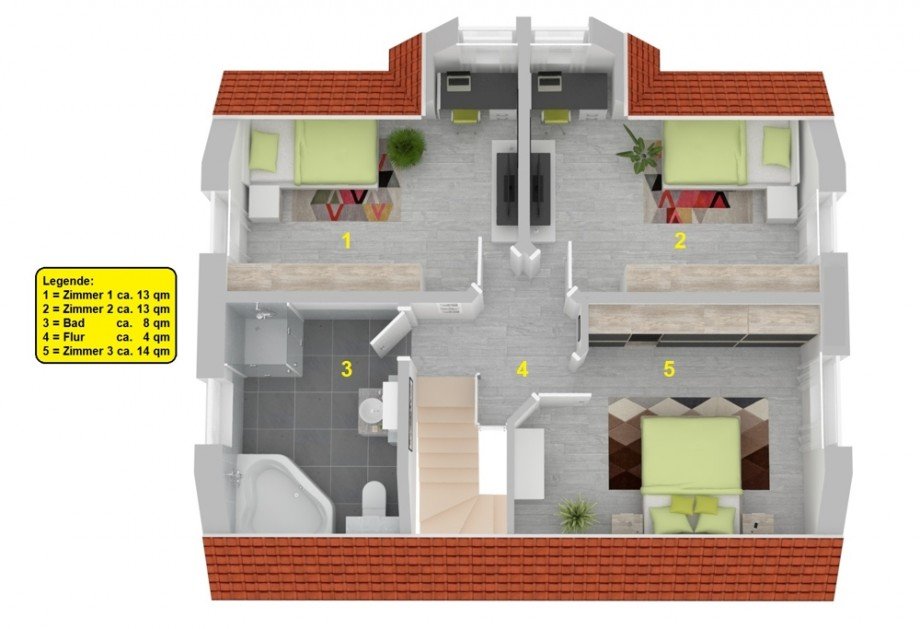 Obergeschoss Einfamilienhaus Wolfenb�ttel / Linden