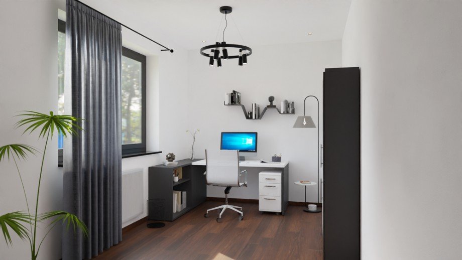 Einrichtungsbeispiel B�ro EG Einfamilienhaus Meine / Bechtsb�ttel